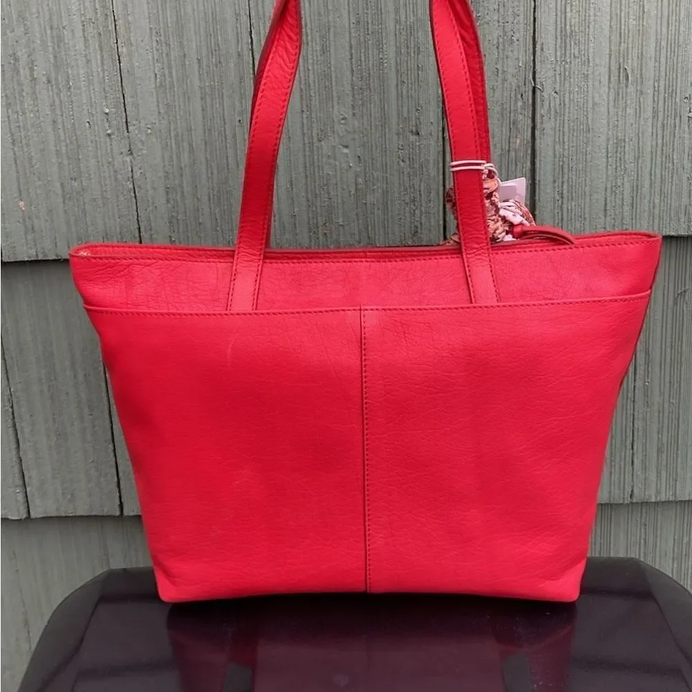 Lucky Brand Ella Leather Bohemian Tote Shoulder Bag Purse